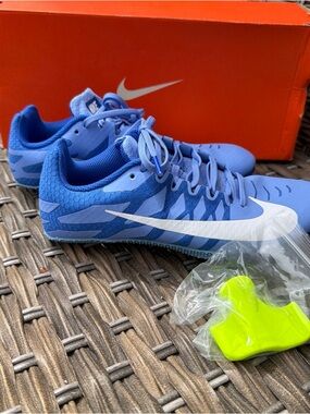 Nike 6 blue Zoom Rival S running track spike shoes women’s SZ 6.5